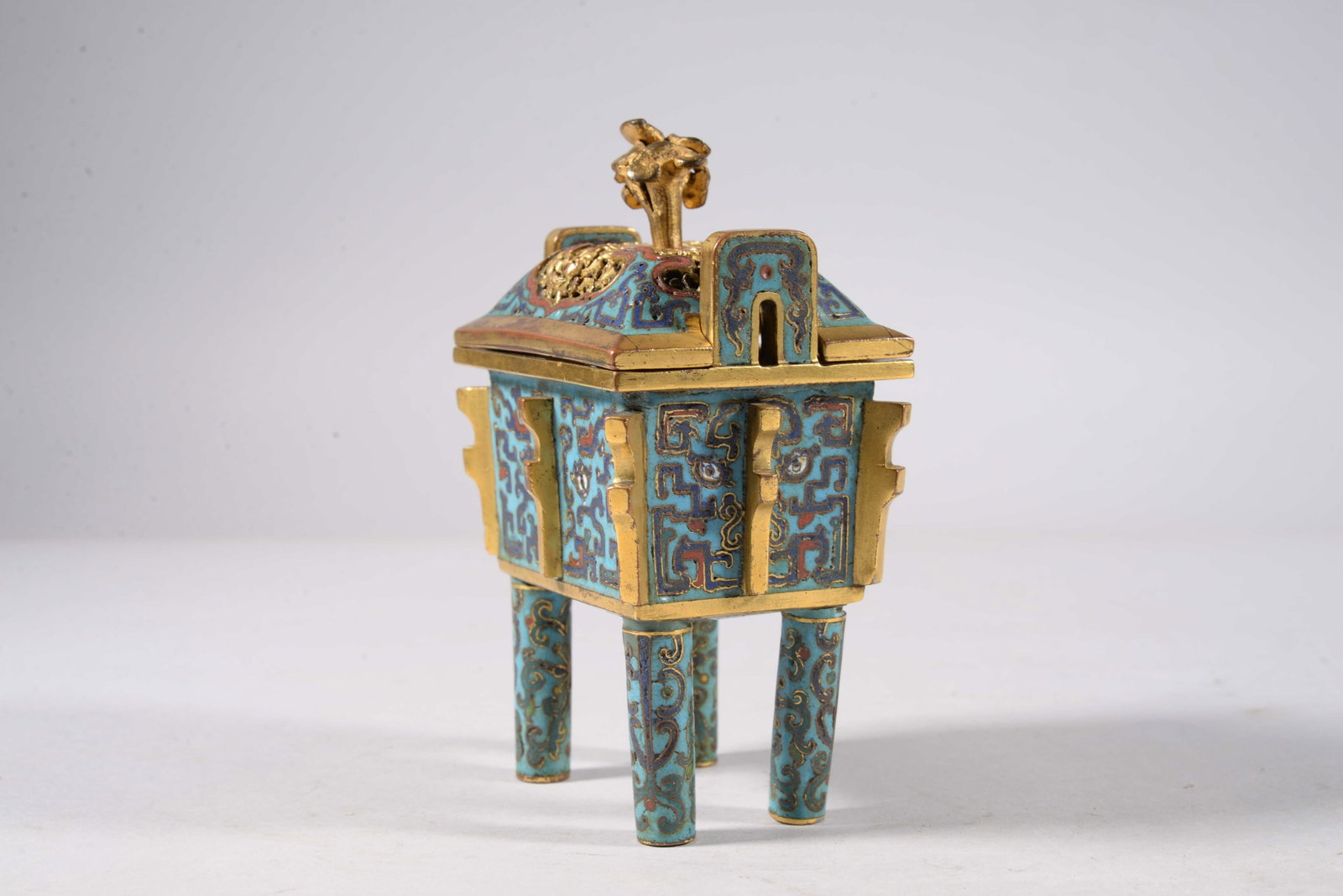 Bronze gilt dragon-pattern incense burner - 2