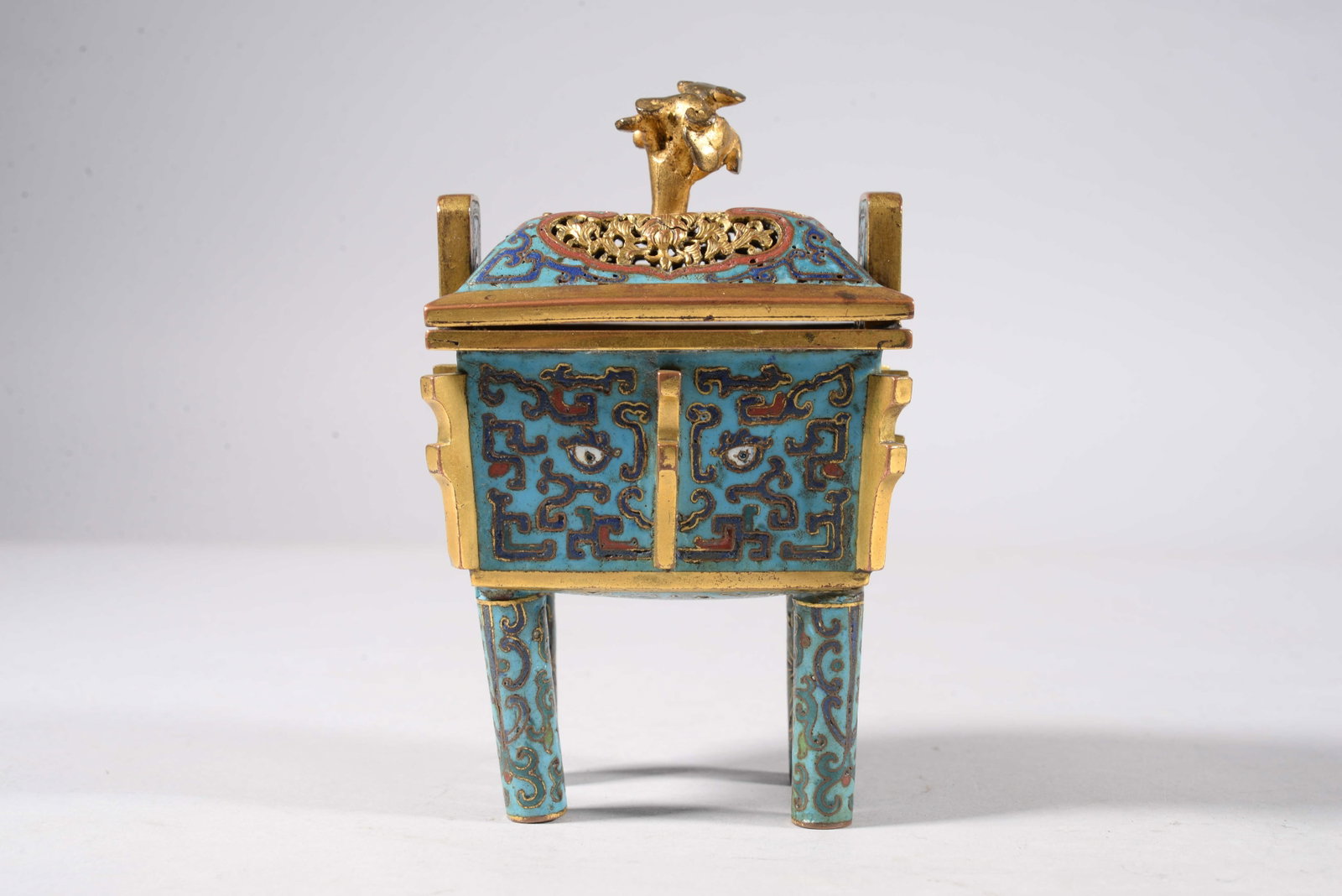 Bronze gilt dragon-pattern incense burner - 3