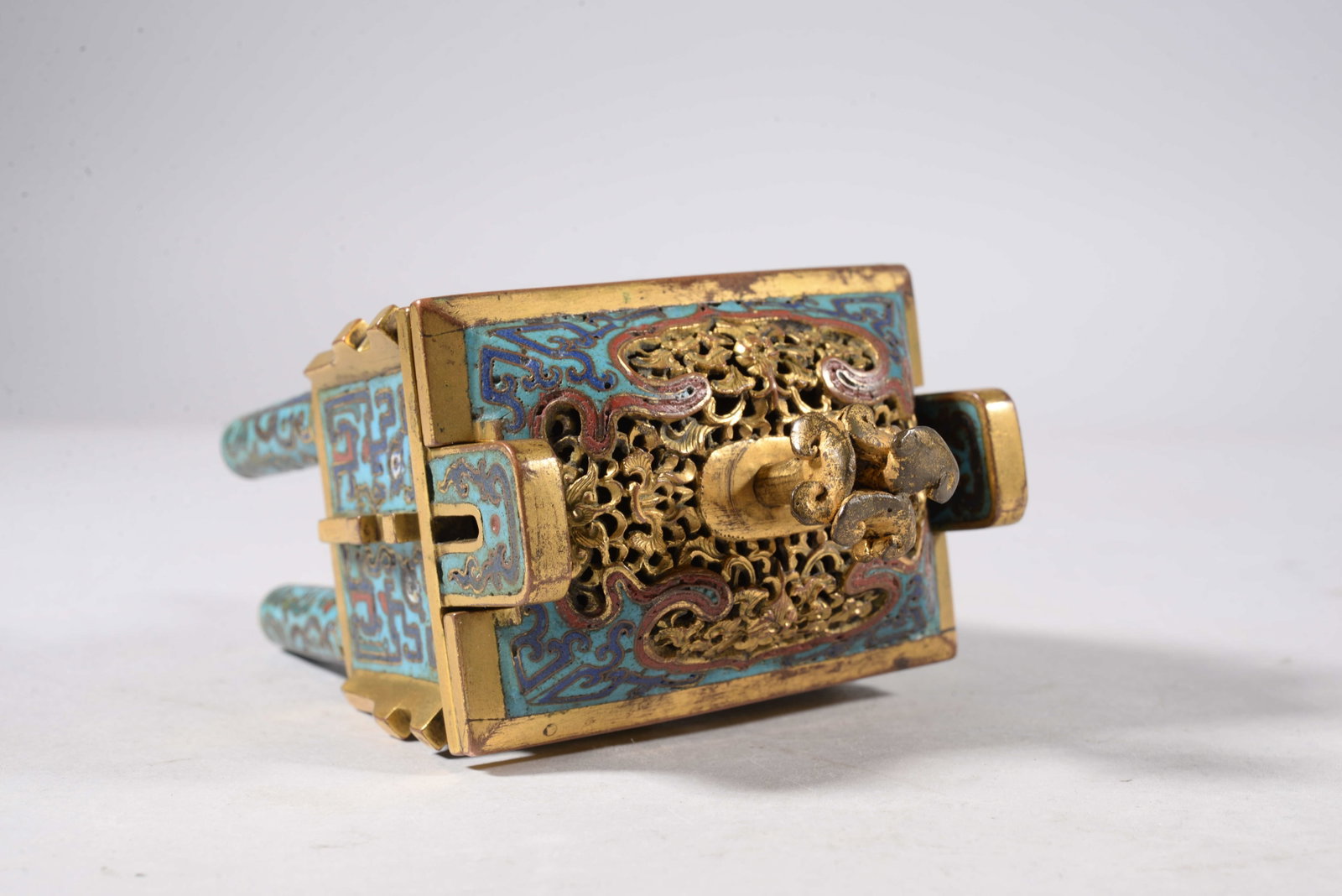 Bronze gilt dragon-pattern incense burner - 6