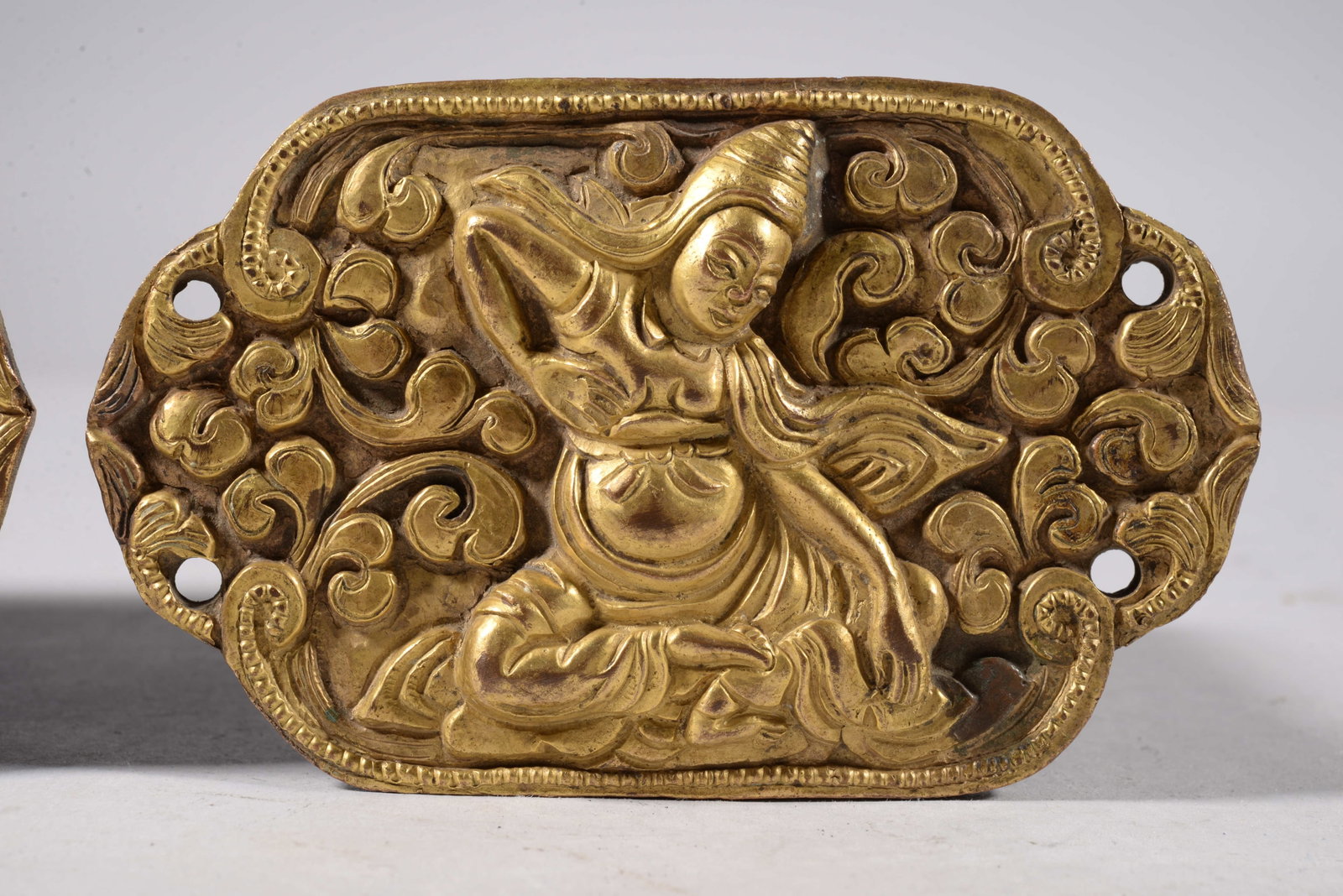 Two copper-gilded figurine plaques - 3