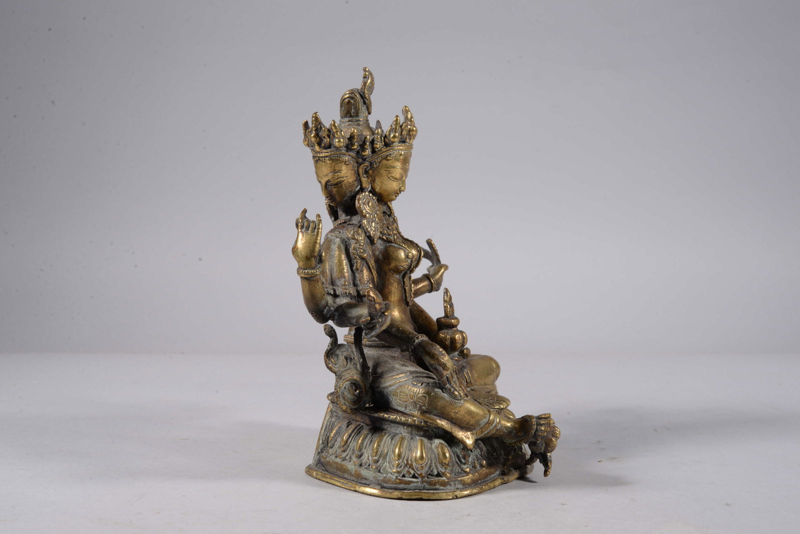Bronze gilt Buddha statue - 2