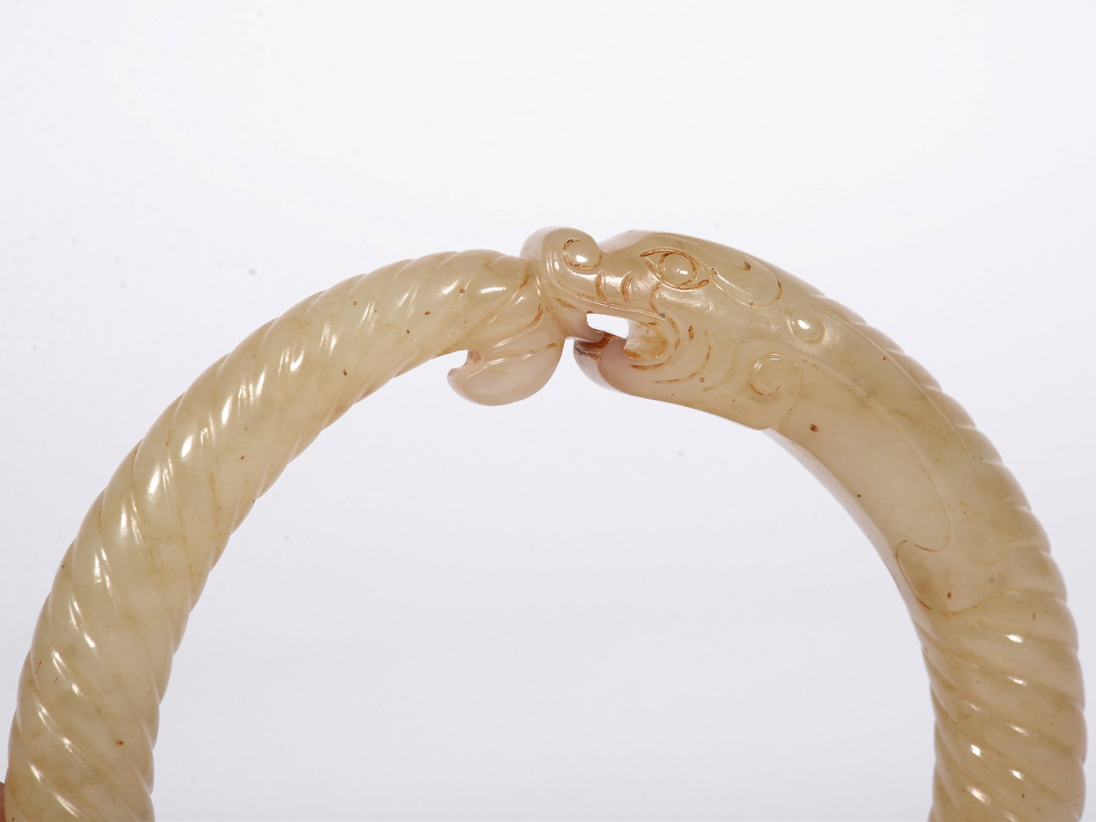 White Jade Dragon-shaped Bracelet - 2