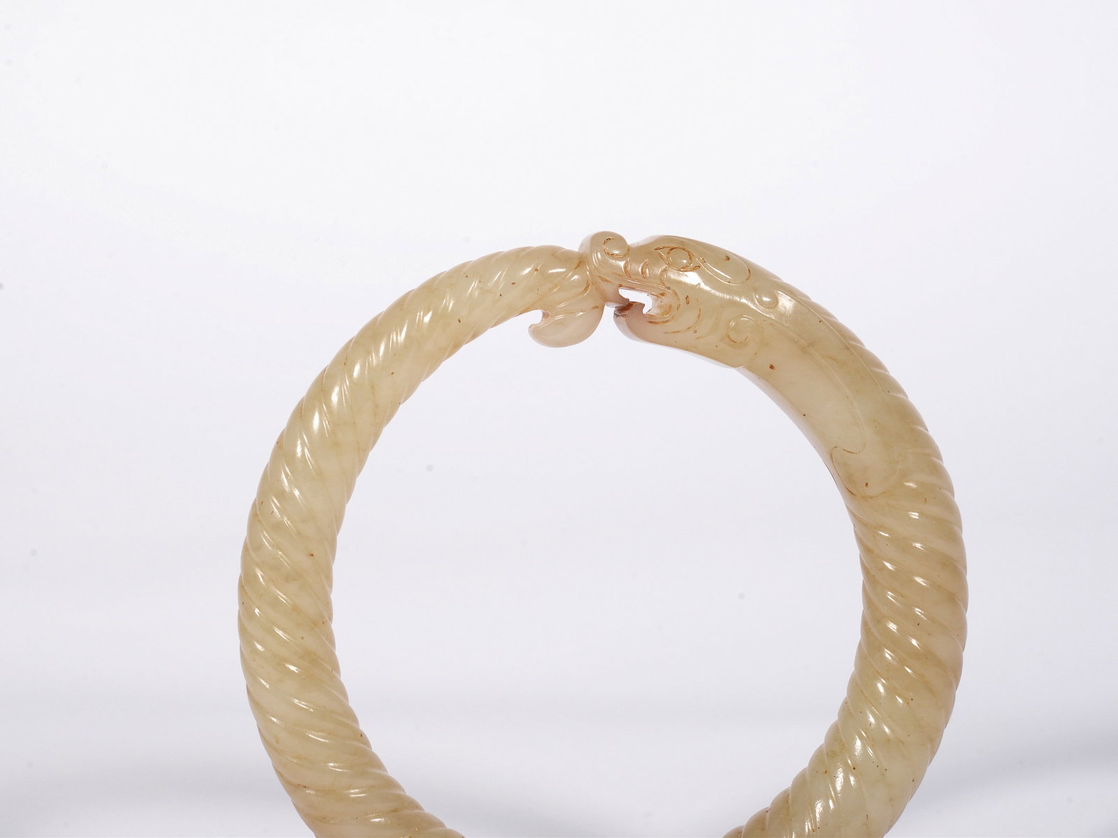 White Jade Dragon-shaped Bracelet - 3