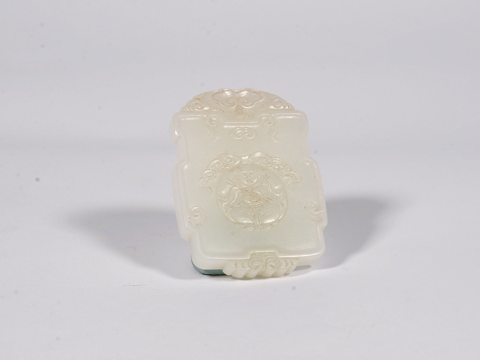 White Jade Portrait Plate: 5.2CM*3.9CM