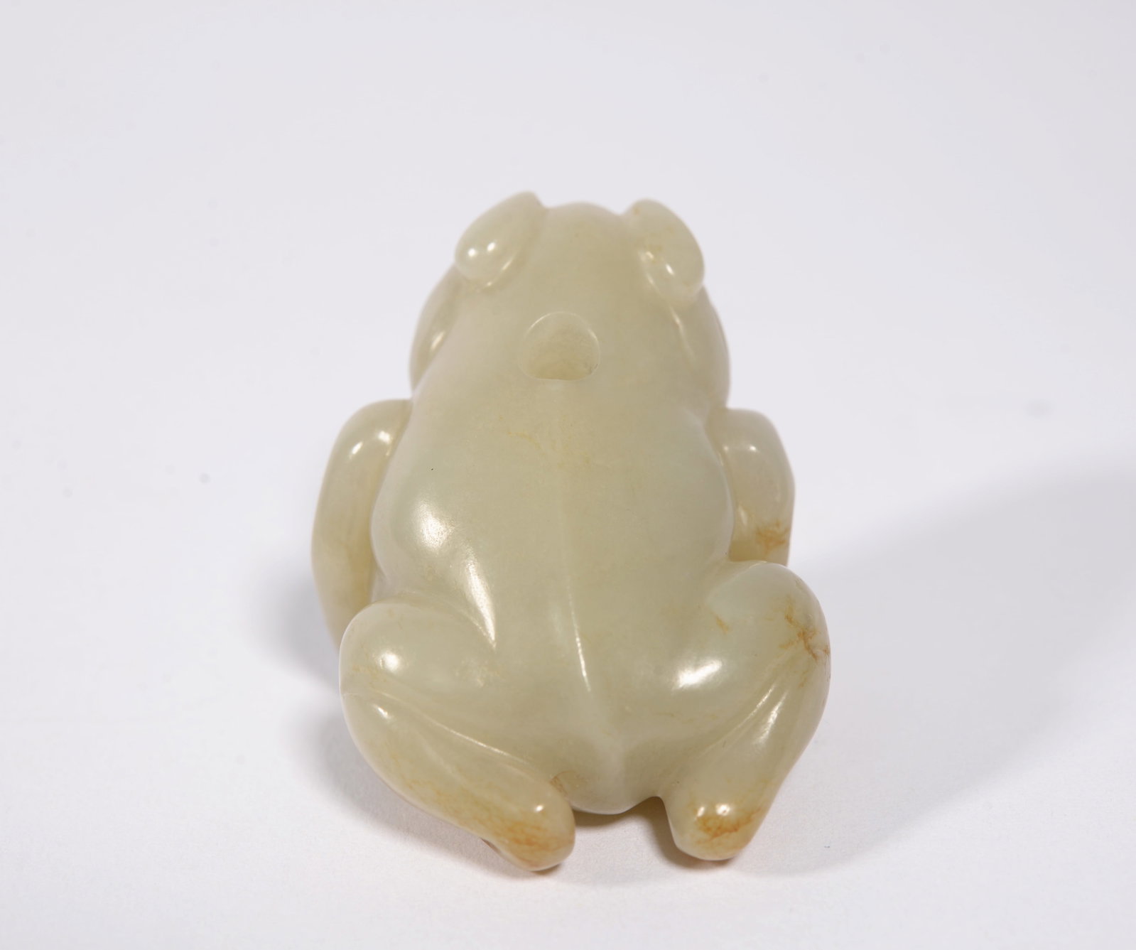 White Jade Frog Sculpture - 4