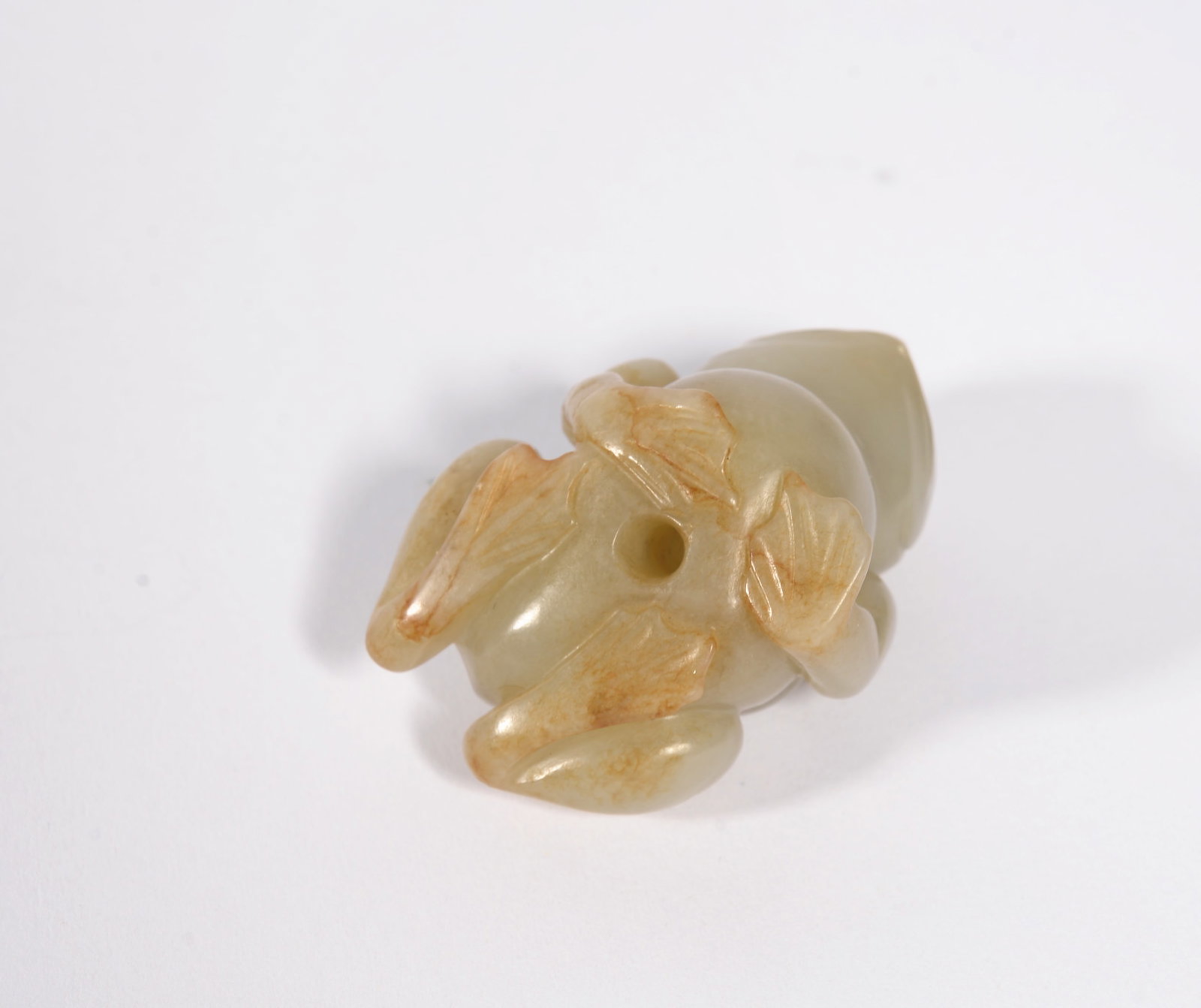 White Jade Frog Sculpture - 5