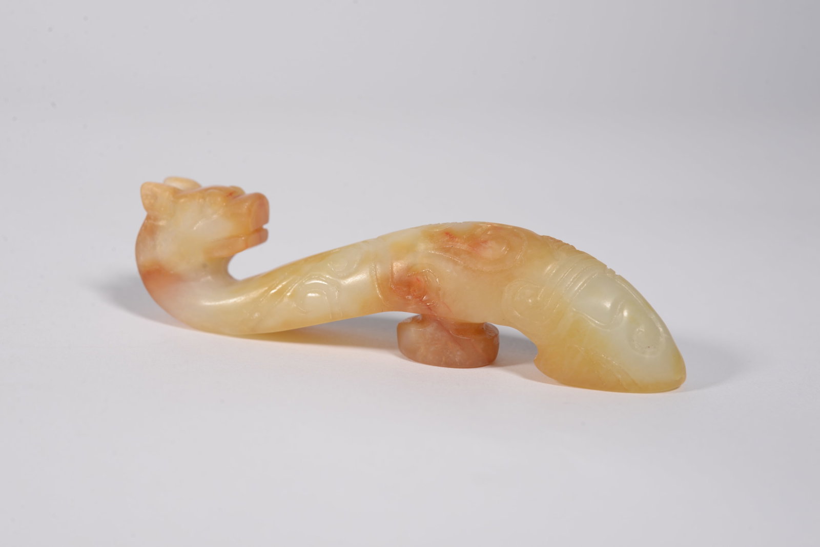 White Jade Dragon-shaped Hook - 2