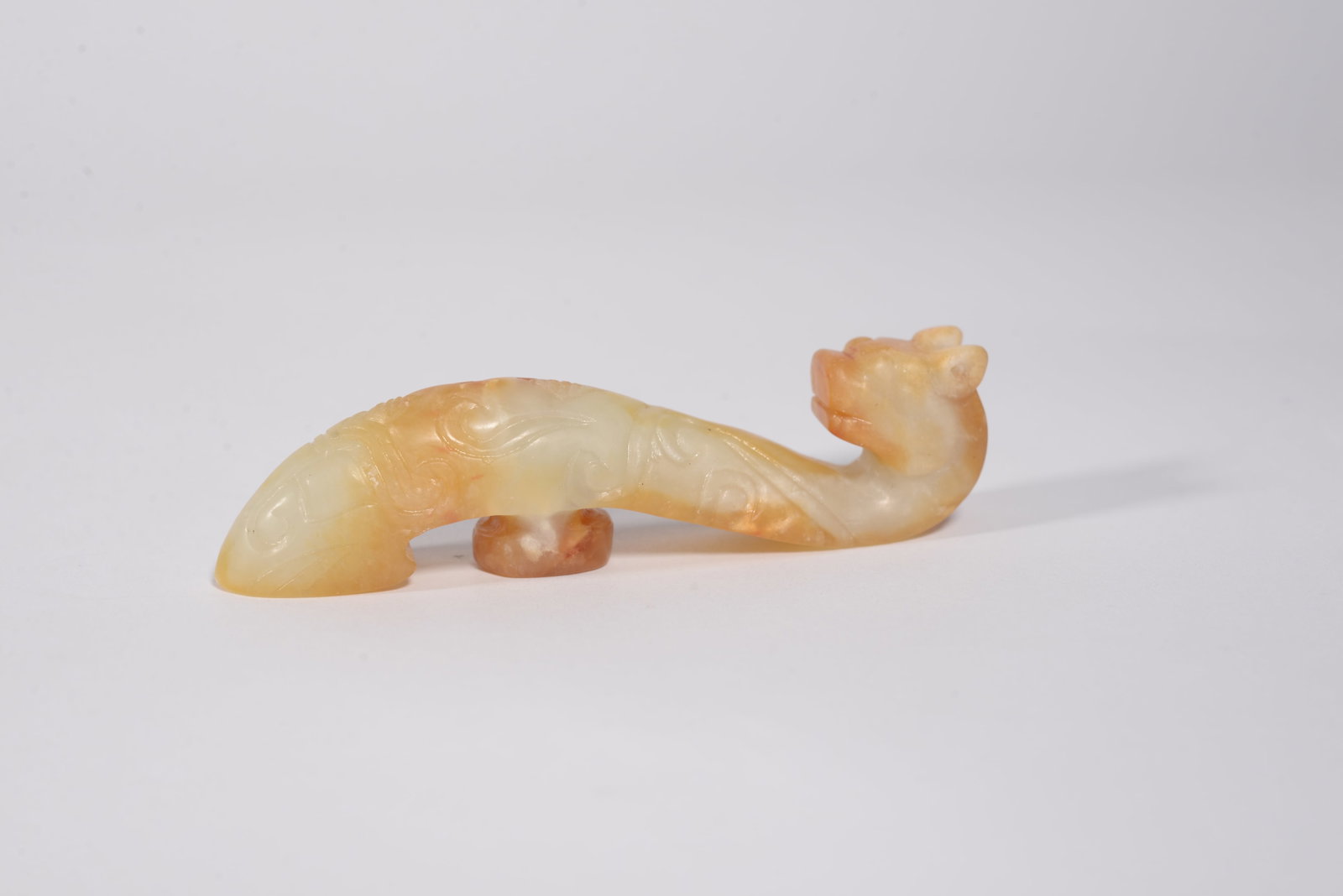White Jade Dragon-shaped Hook - 3
