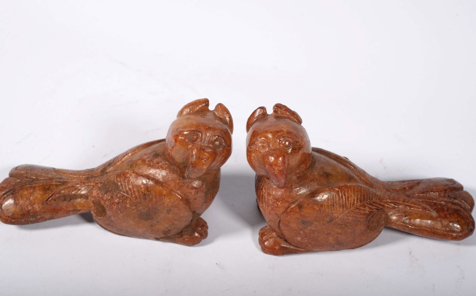A pair of jade phoenix birds - 2