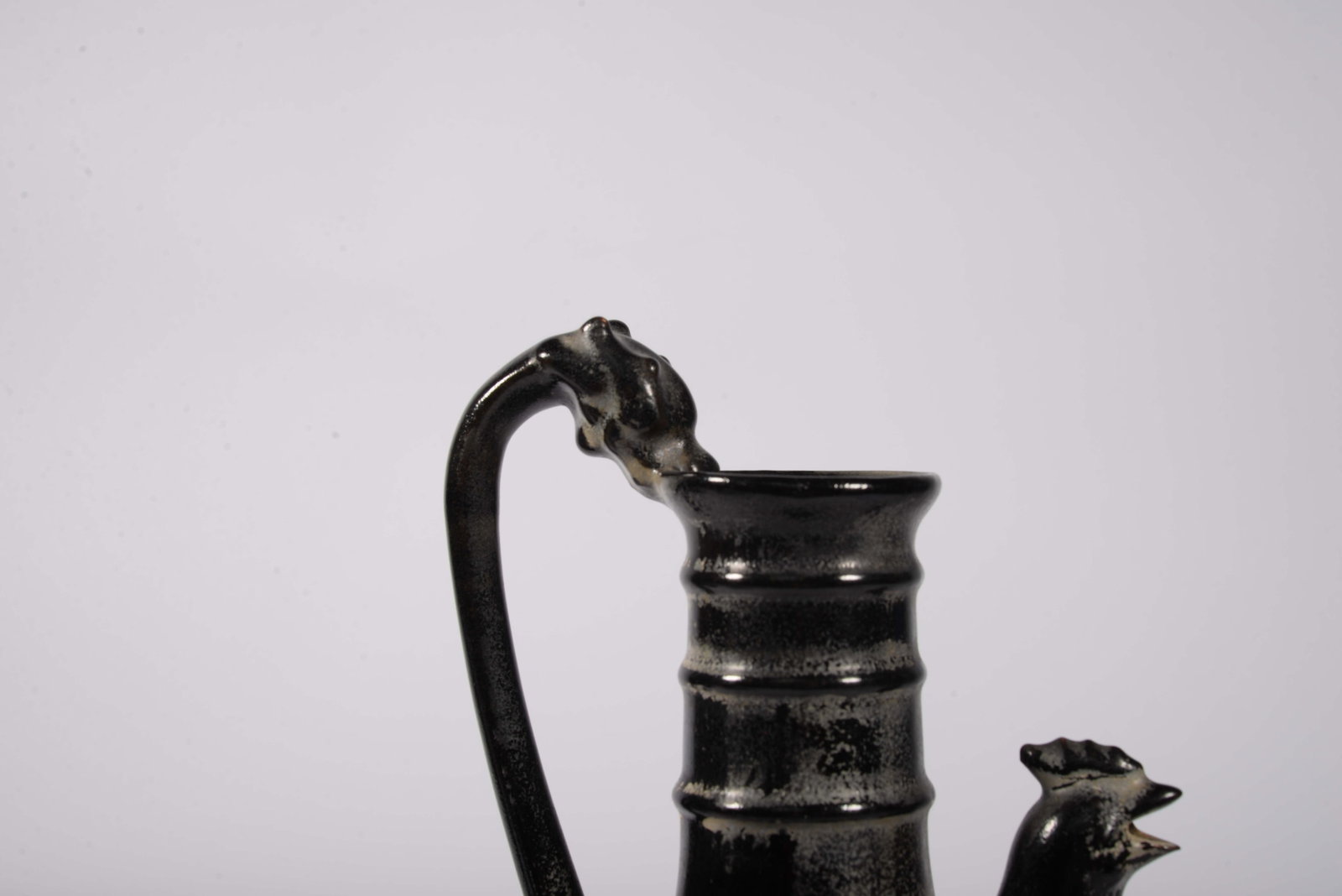 Black-glazed pot - 5