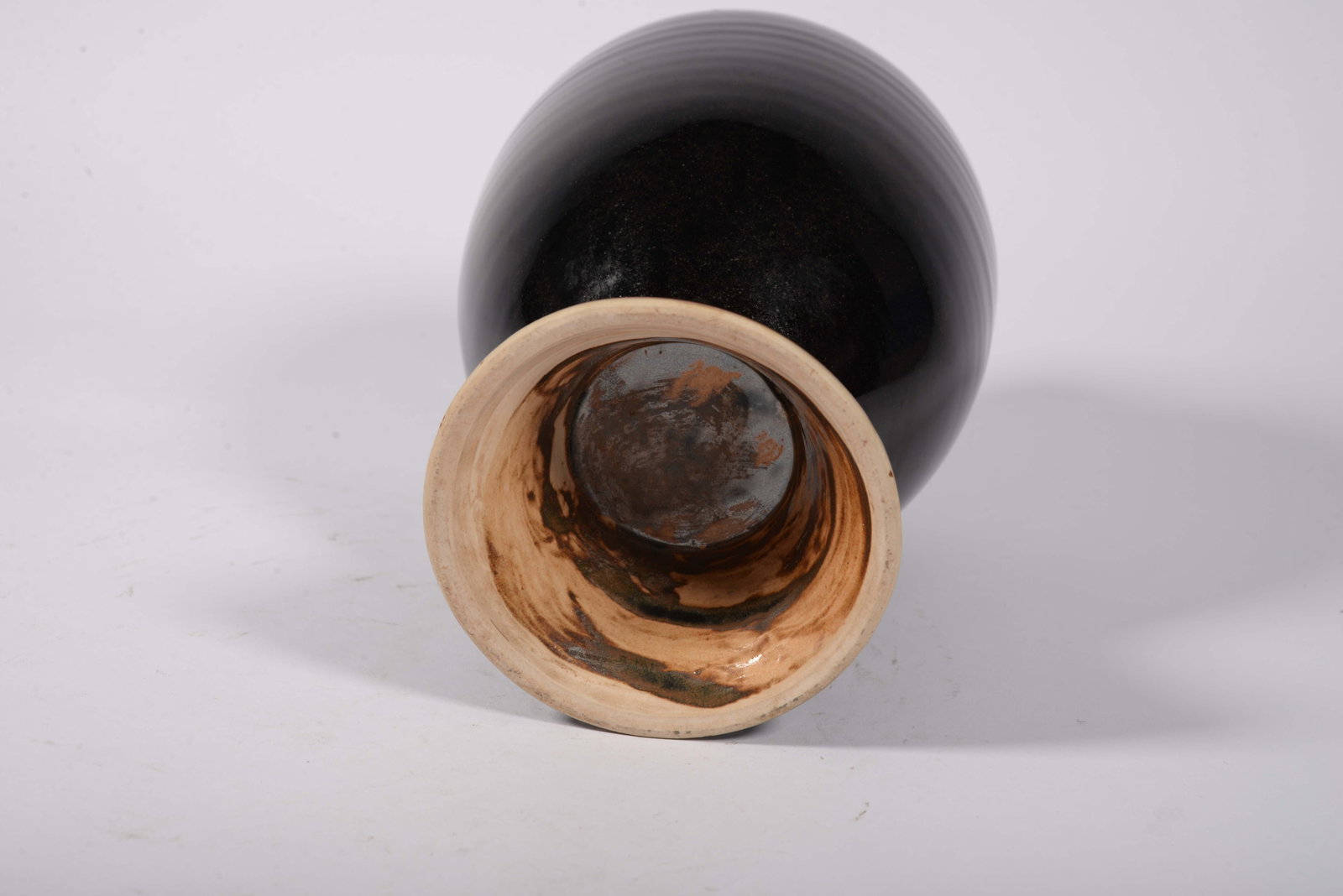 Black-glazed plum vase - 3