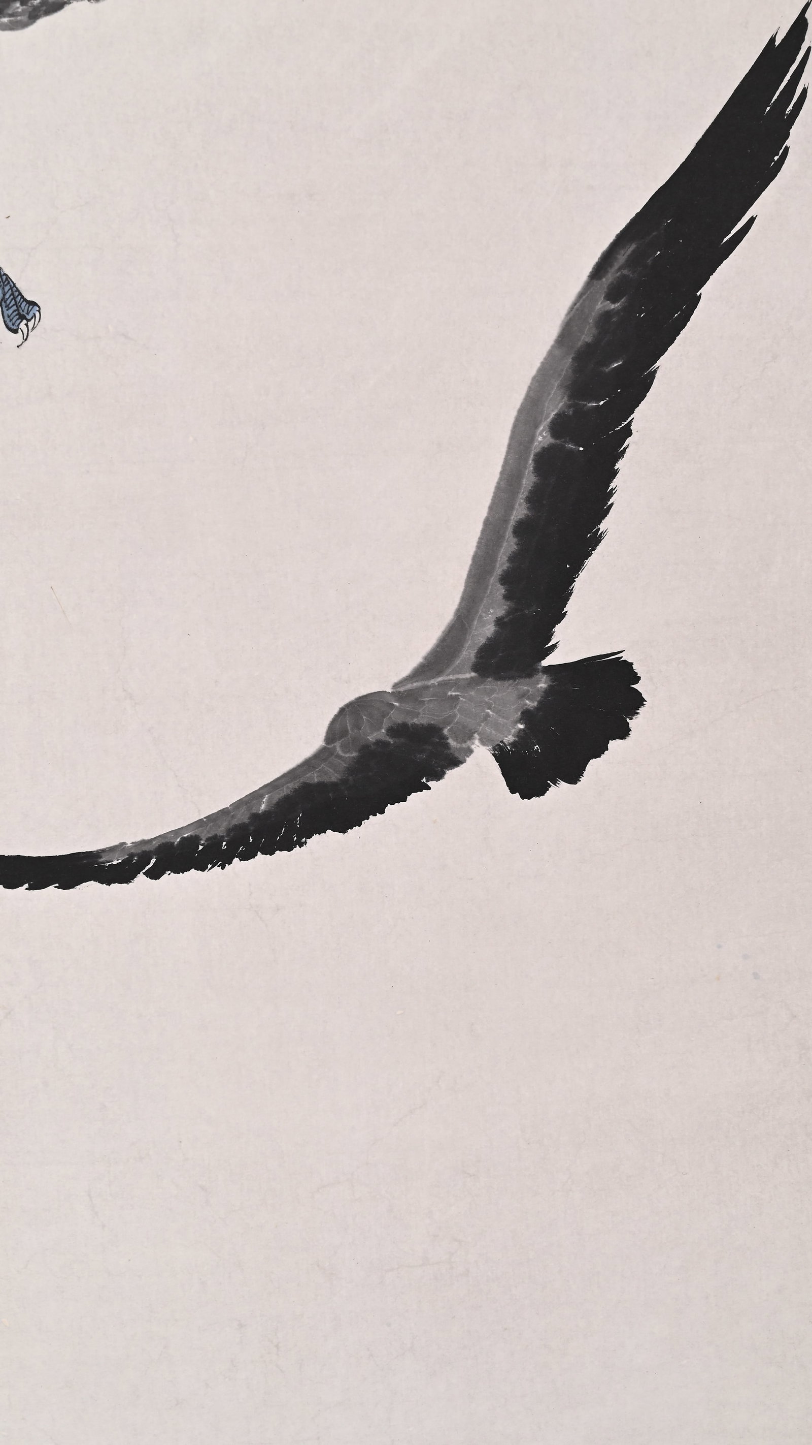 WU ZUOREN (1908-1997) LANDSCAPE EAGLE VERTICAL SCROLL - 4