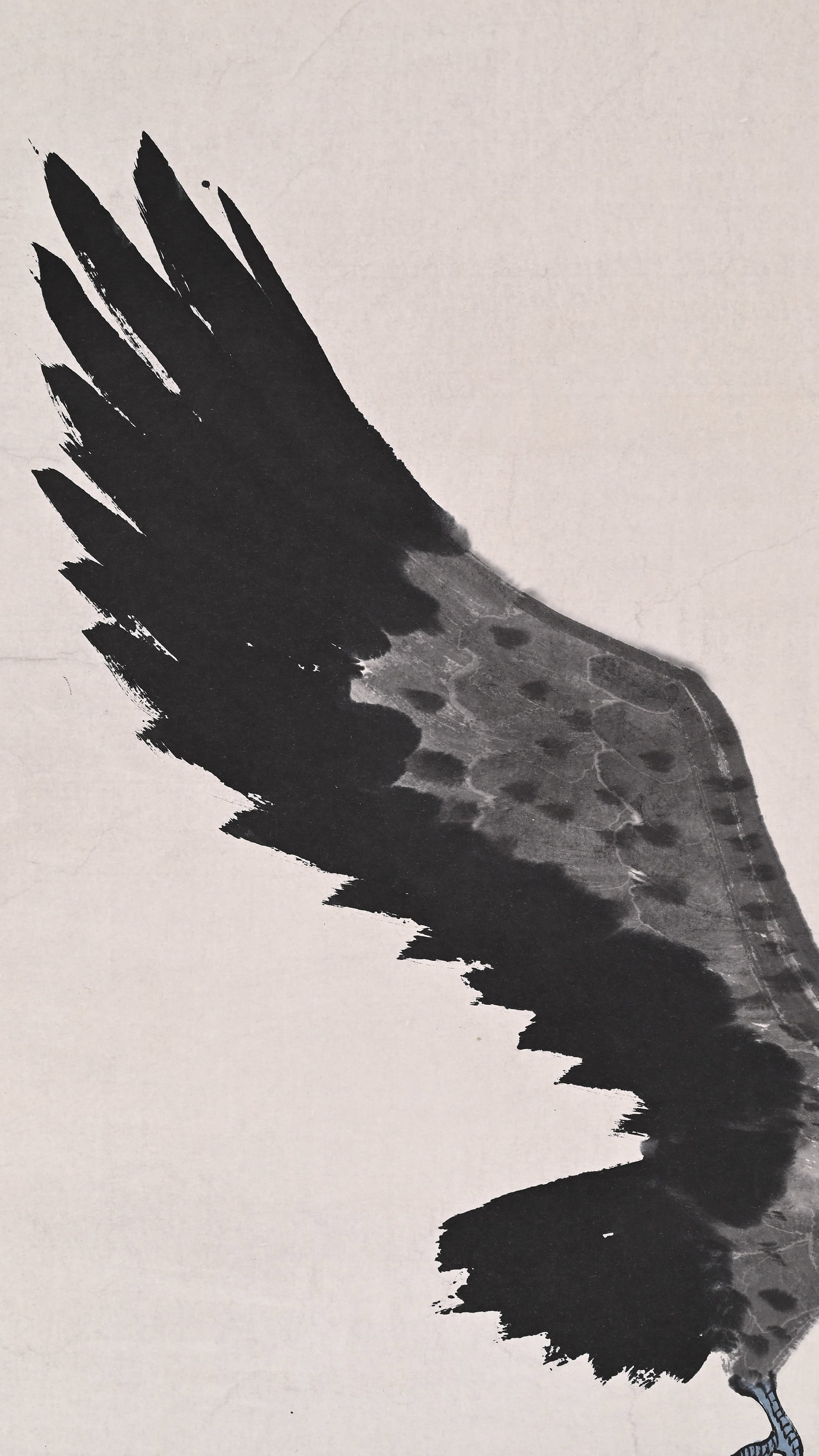WU ZUOREN (1908-1997) LANDSCAPE EAGLE VERTICAL SCROLL - 6
