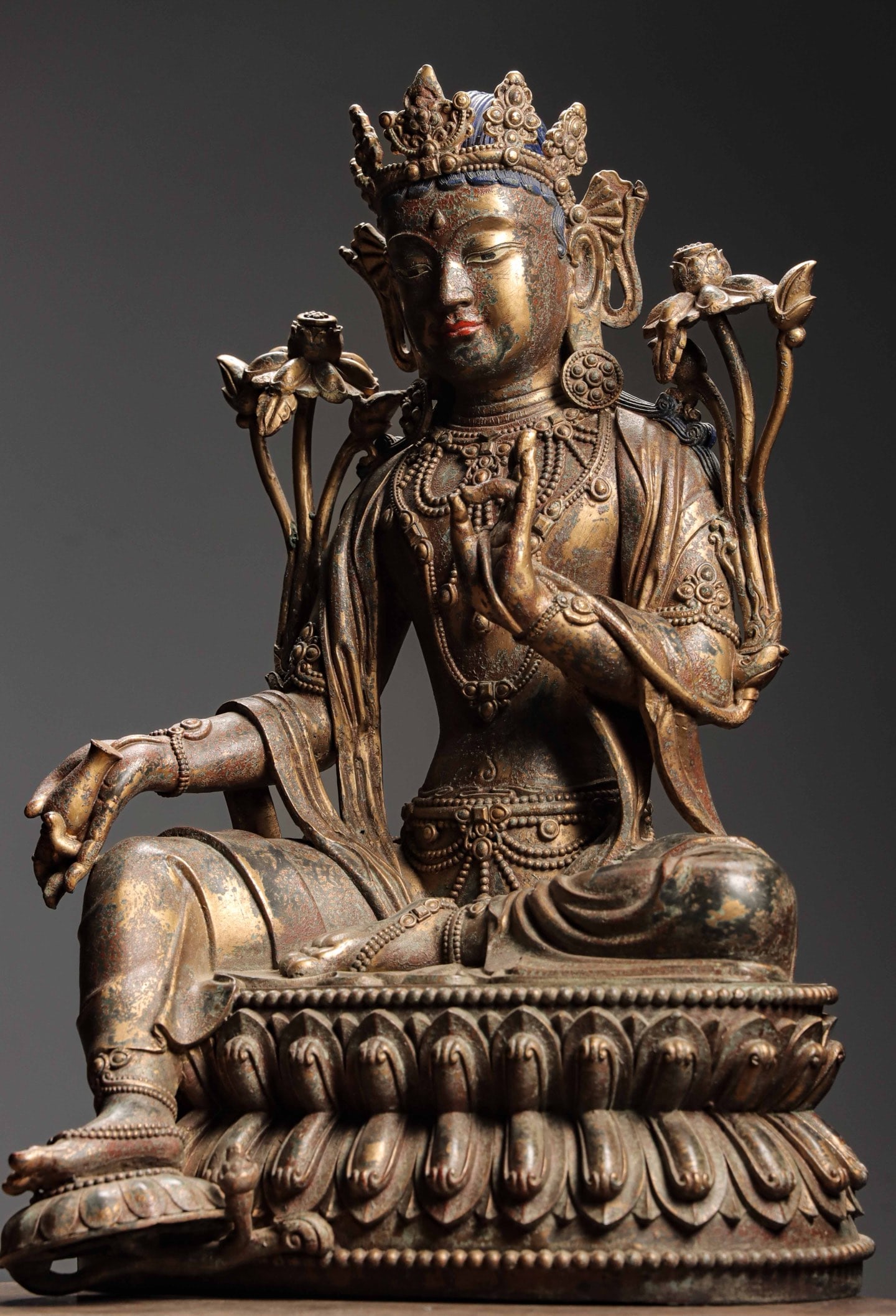 GILDED BRONZE STATUES OF DU MU FROM THE MING DYNASTY (1 of 11)