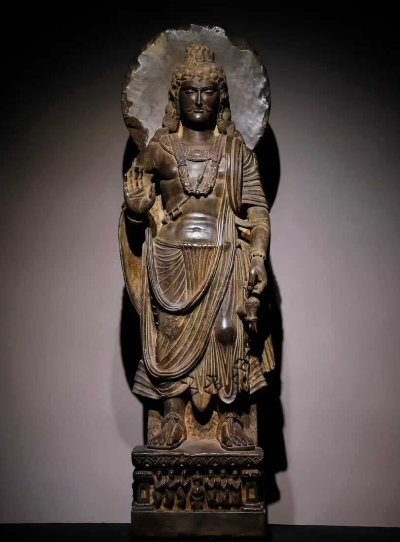 3RD CENTURY JIANTUO STONE BUDDHA STATUE