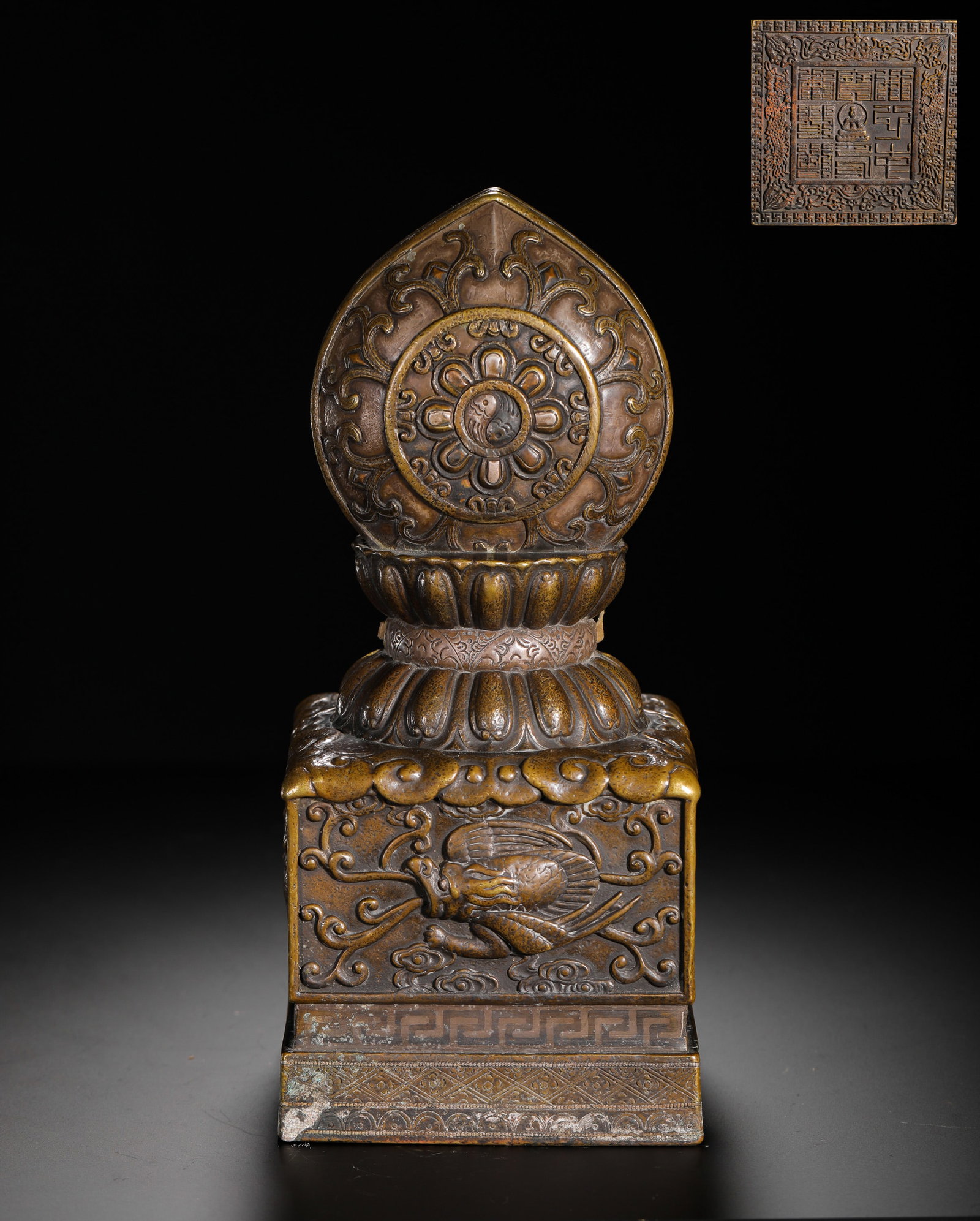 BRONZE BUDDHIST CAROUSEL SEALS OF THE QING DYNASTY