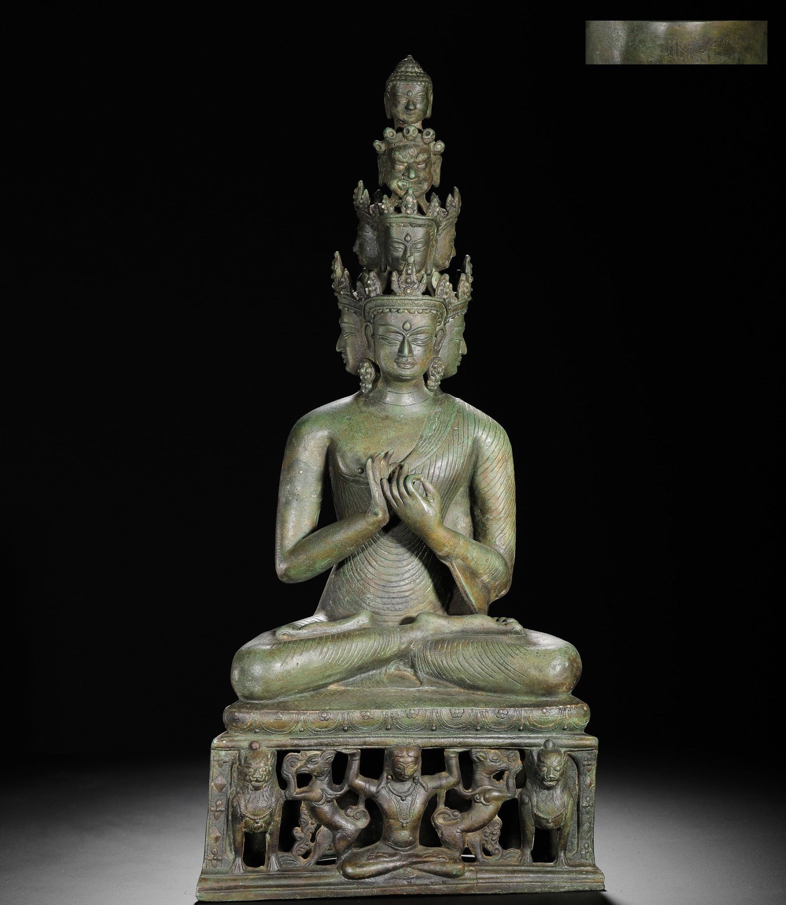 12TH - 13TH CENTURY INDIAN BRONZE VAIROCANA BUDDHA SITTING