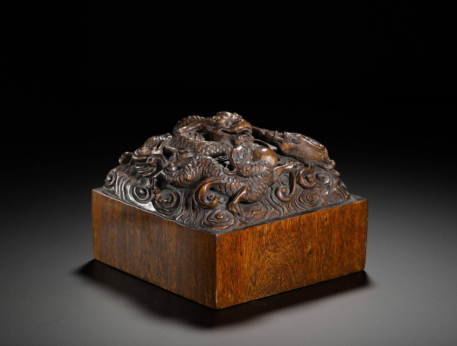 QING DYNASTY AGARWOOD CARVING SEALS