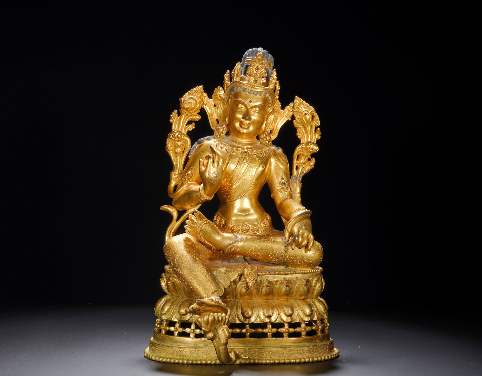 BRONZE GILDED GUANYIN STATUE FROM THE MING DYNASTY (1 of 11)
