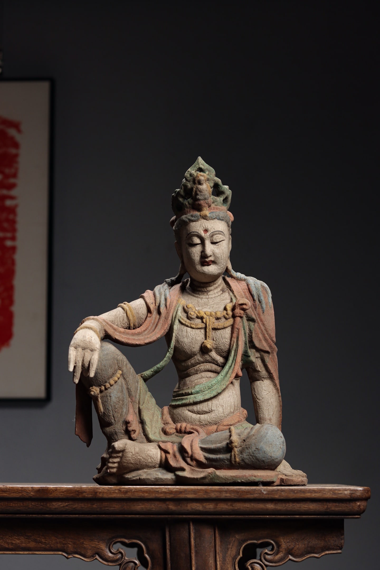 LIAO DYNASTY WOODCARVING ? FREE AND EASY GUANYIN STATUE (1 of 10)