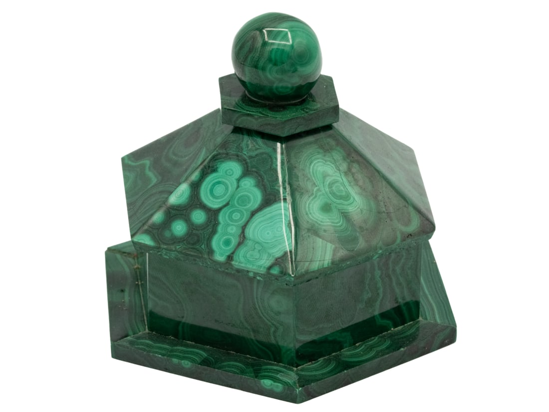 Malachite Hexagonal Keepsake Box (1 of 6)