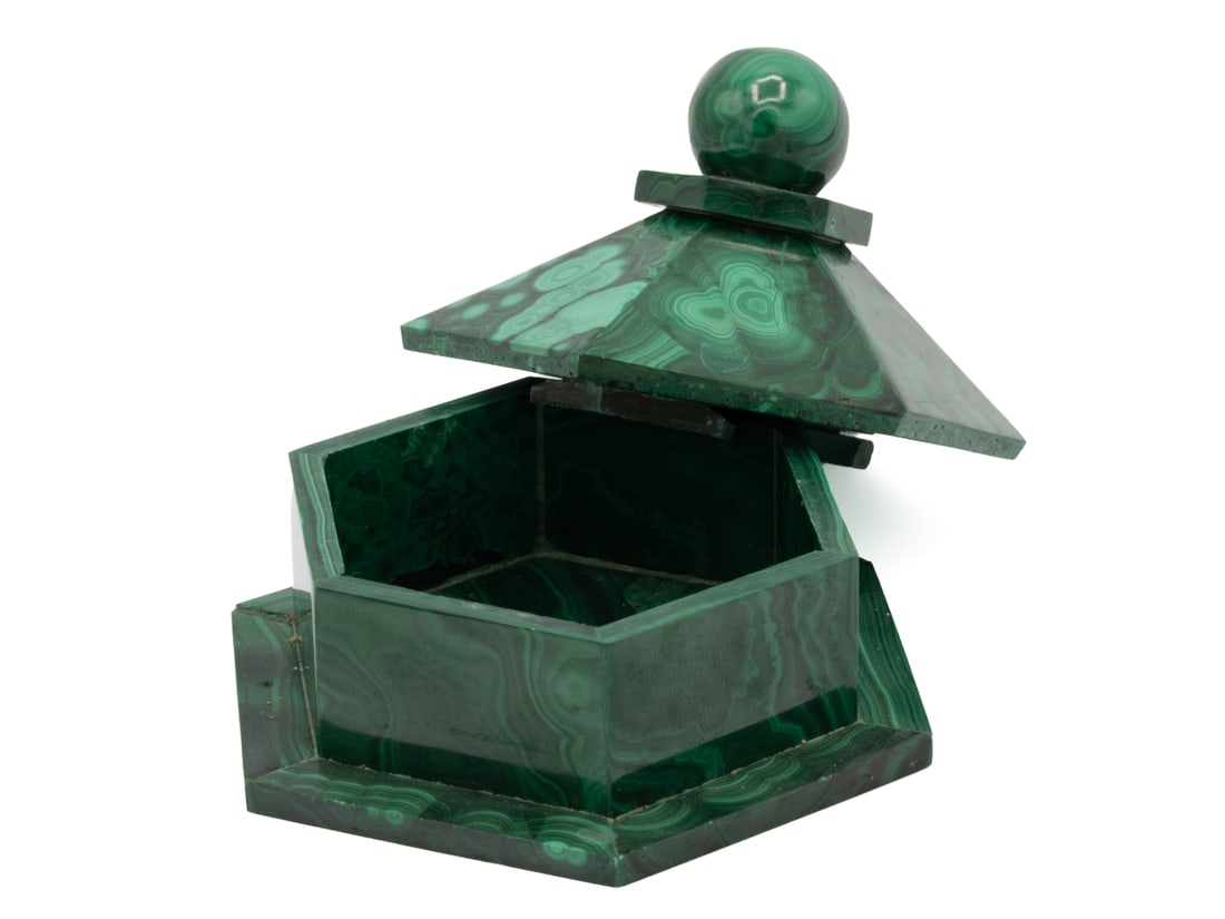 Malachite Hexagonal Keepsake Box - 2