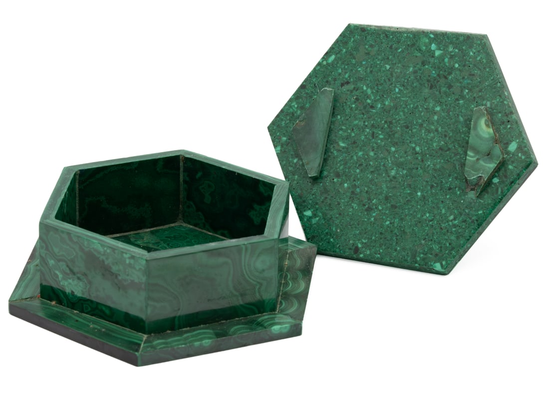 Malachite Hexagonal Keepsake Box - 3