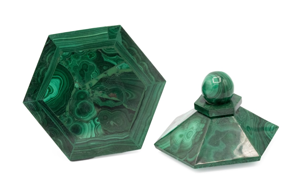 Malachite Hexagonal Keepsake Box - 4