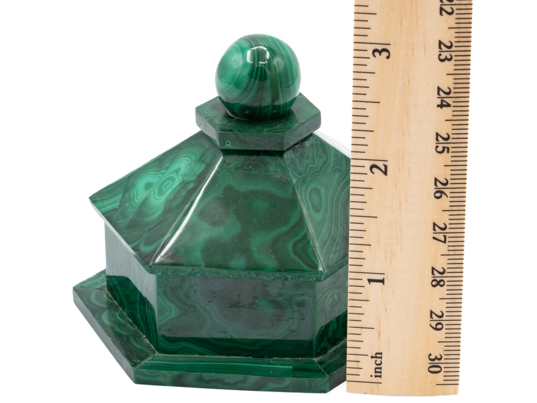 Malachite Hexagonal Keepsake Box - 6