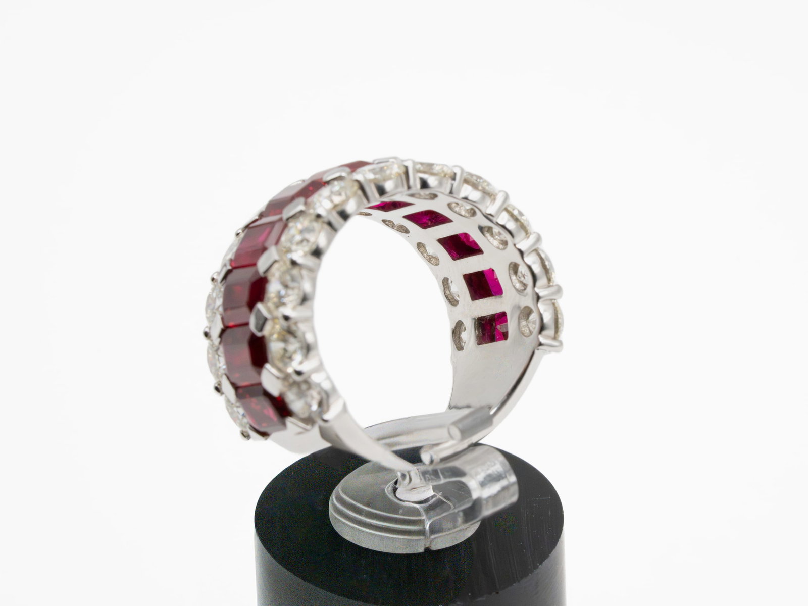 Ruby & Diamond Wide Band Ring - 5