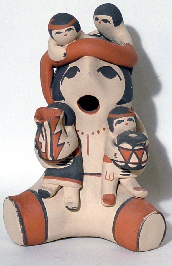 Native American Pottery Storyteller by Judy Toya: Native American Jemez Pottery Storyteller by Judy Toya 6.5" tall. Free of nicks, chips or cracks.