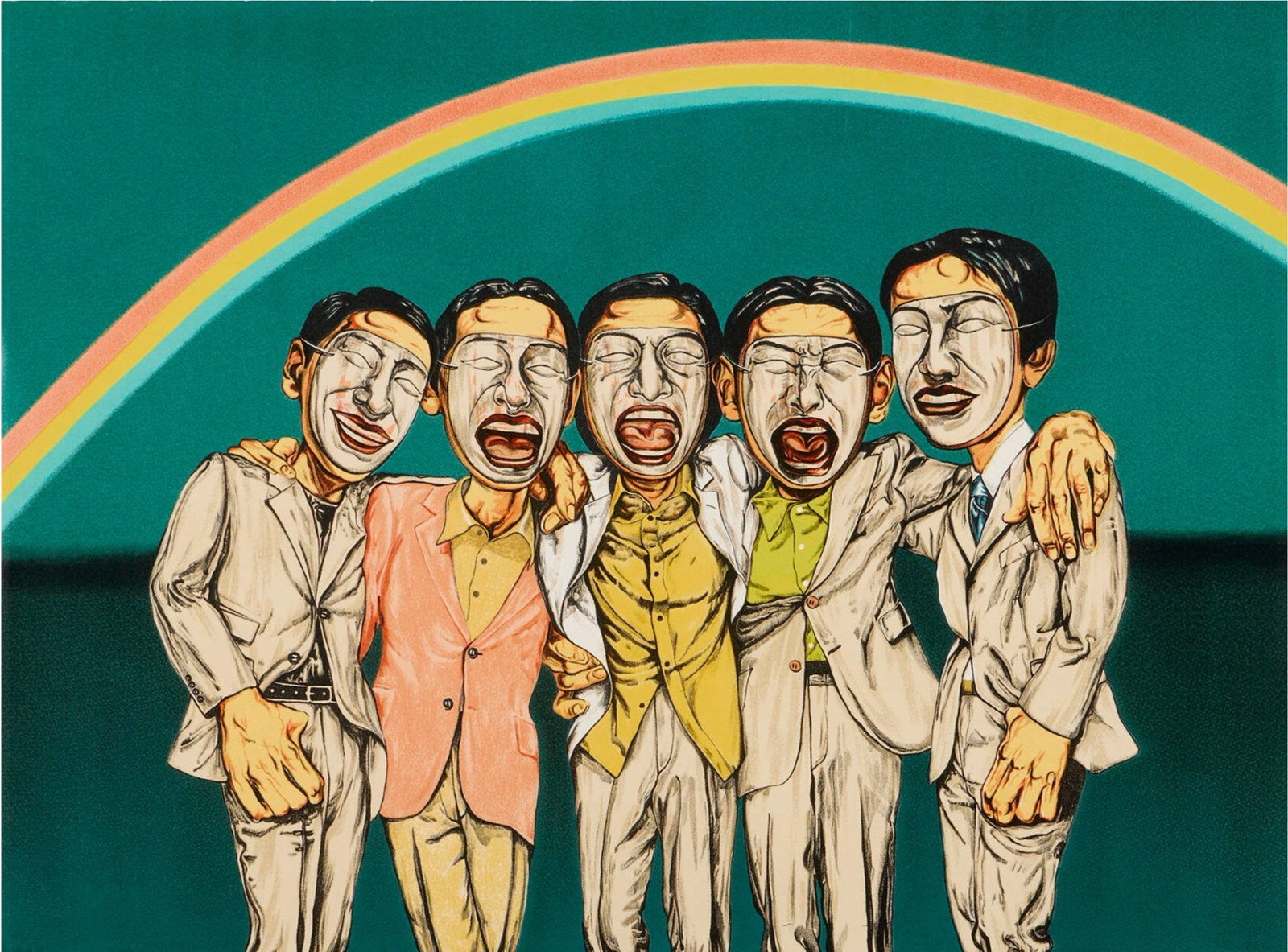 Zeng Fanzhi, Mask Series: Mask No.2, 2005: Title: Mask Series: Mask No.2, 2005 Artist: Zeng Fanzhi Year: 2005 Medium Type: Print | Lithograph in colors Frame: Framed Certificate and Signature: Signed and numbered by the artist Limited Edition 