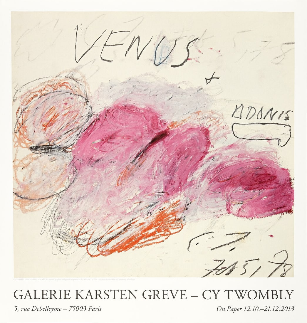 Cy Twombly Exhibition Poster, 2013, Limited Edition (1 of 1)
