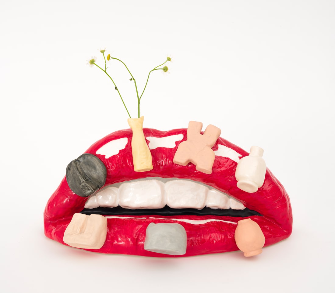 Gina Beavers, Vase Lips, 2022 - 2