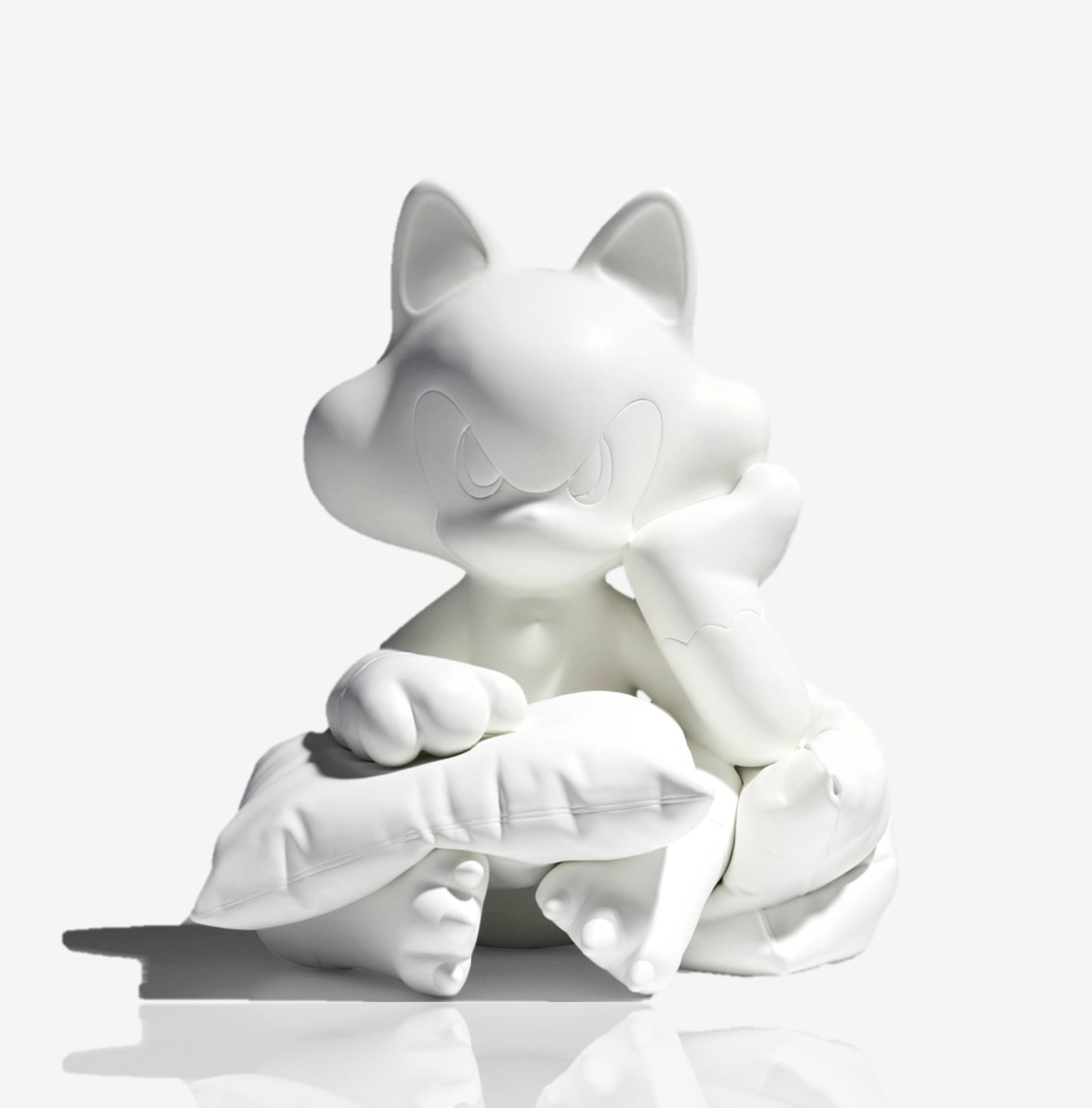 TIDE, NITE NITE (White), 2022: Title: NITE NITE (White), 2022 Artist: TIDE Year: 2022 Medium Type: Sculpture | Bronze sculpture finished in white automotive paint Frame: Unframed Certificate and Signature: Signature and edition