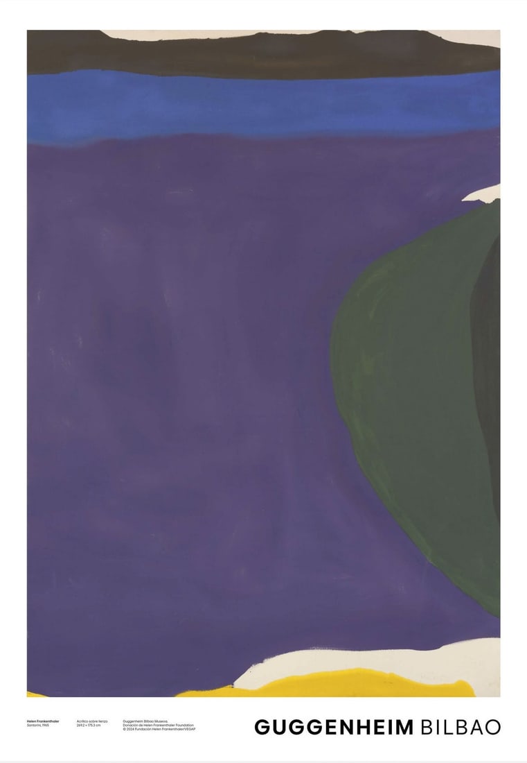 Helen Frankenthaler, Santorini (1965), 2025: Title: Santorini (1965), ca. 2010 Artist: Helen Frankenthaler Year: 2025 Medium Type: Poster on paper Frame: Unframed For further information, please contact us through the LiveAuctioneers platform