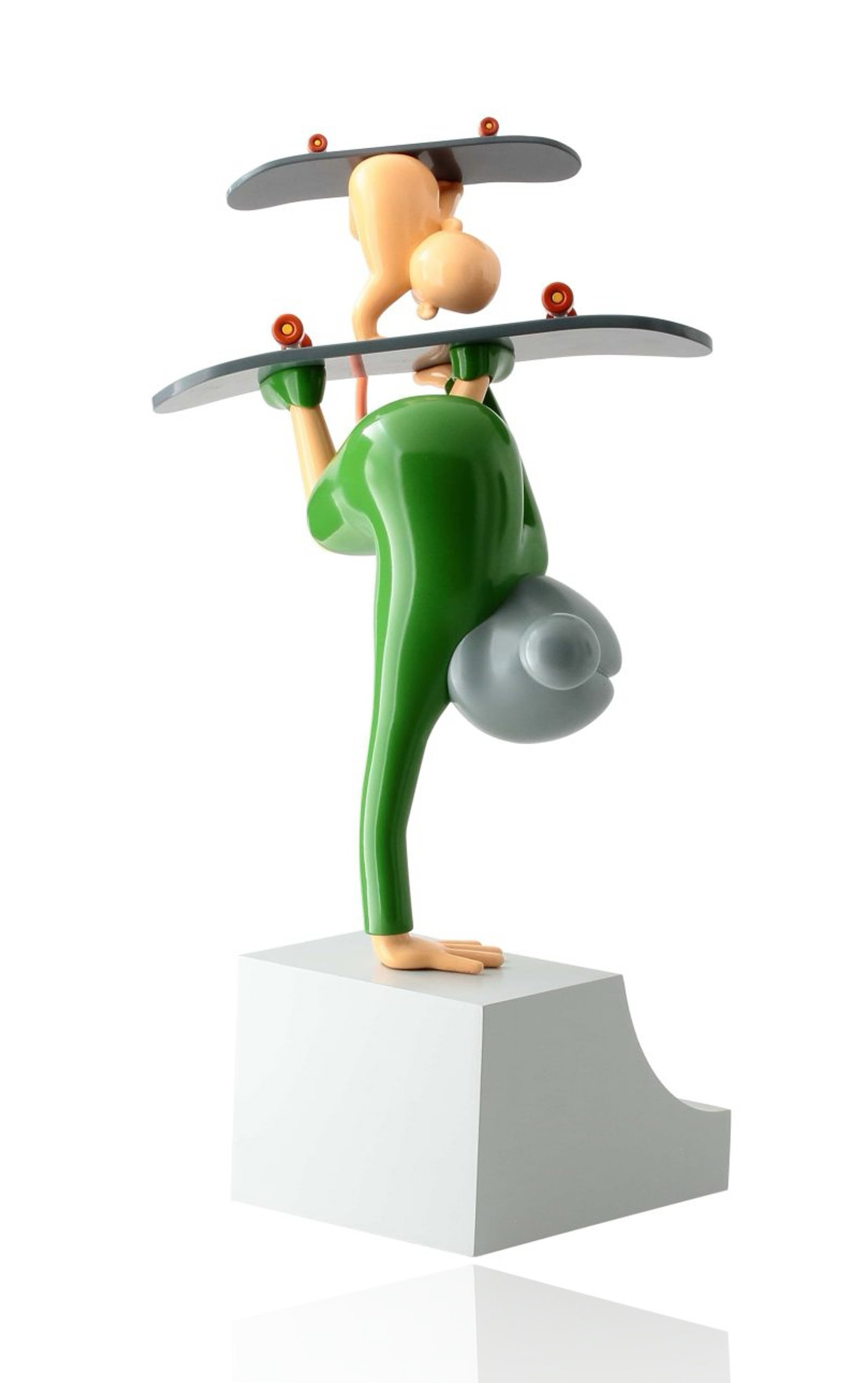 Joan Cornella, Double Handstand (Green), 2021 - 2