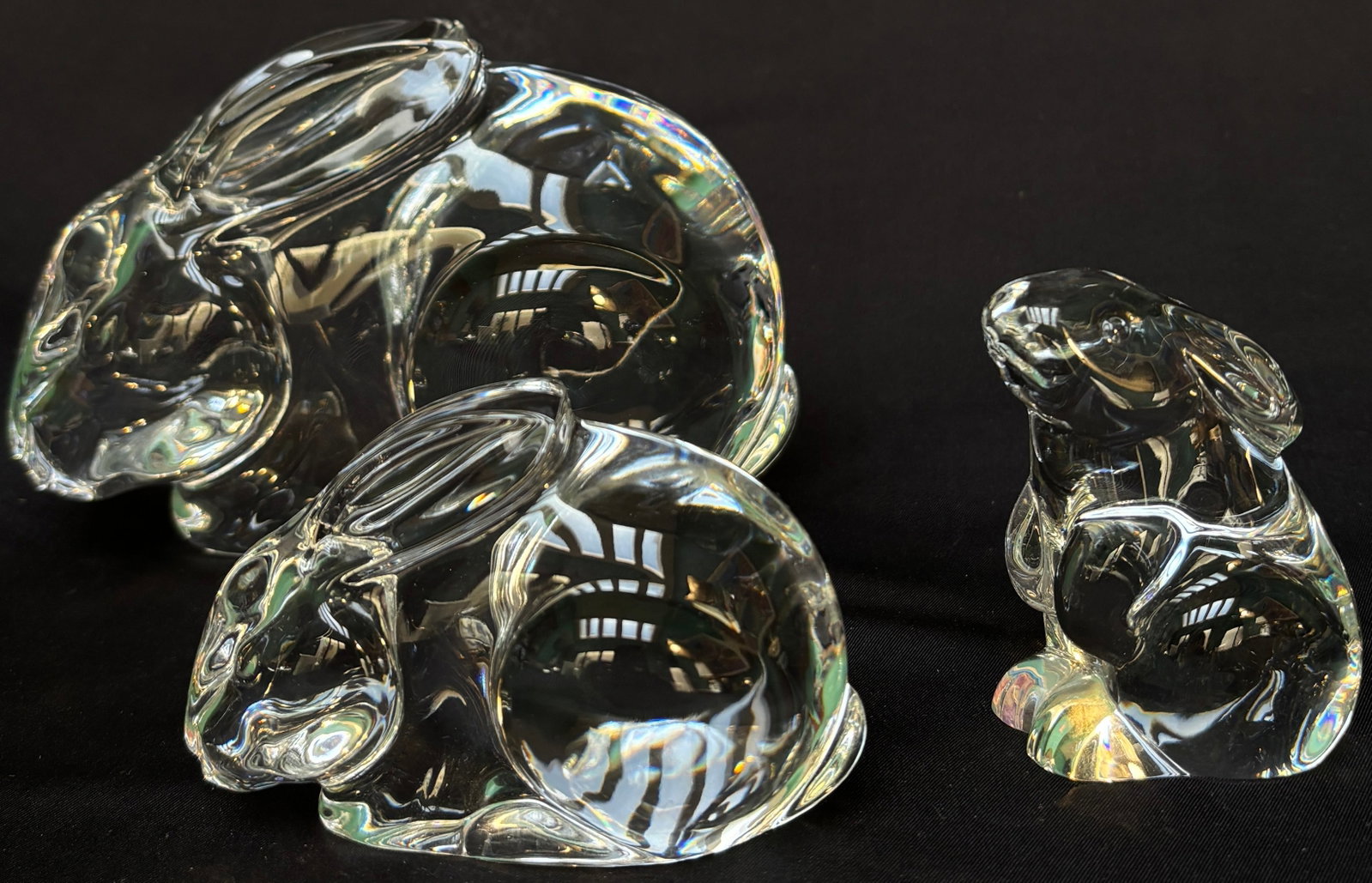 Baccarat Bunny & Two Val St. Lambert Bunnies (1 of 16)