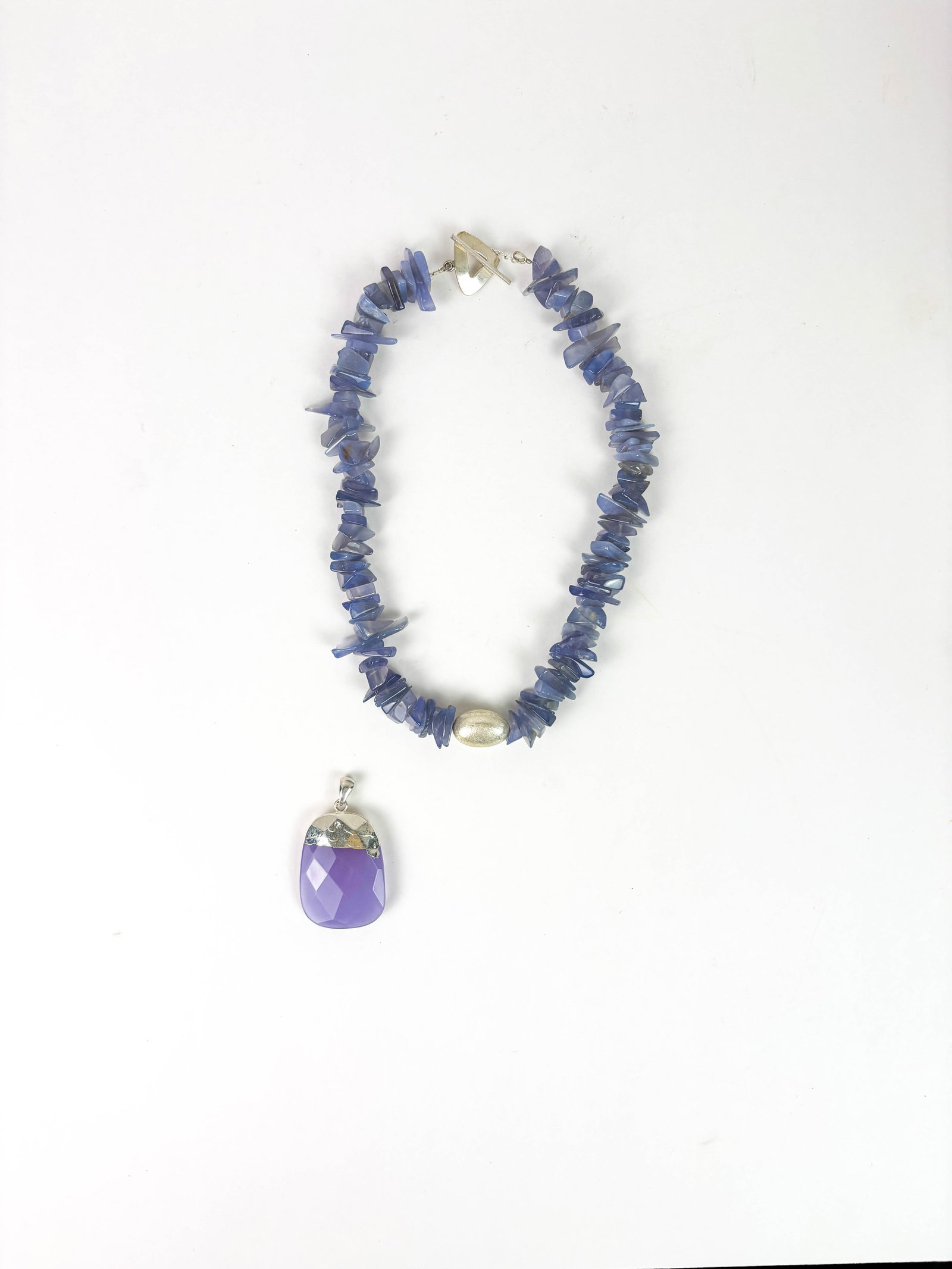 Sterling silver and amethyst necklace and pendant (1 of 9)