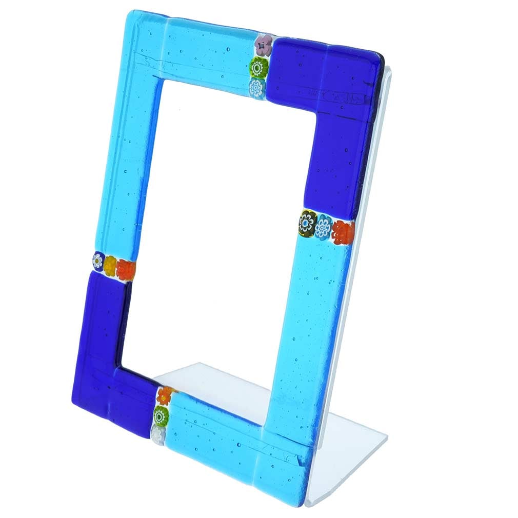 Murano Glass Photo Frame Murano 4X6 Inch: This artistic Murano Glass photo frame gives your photos a unique accent of Venetian elegance and Italian style. Handmade according to the ancient Venetian techniques and traditions passed down from t