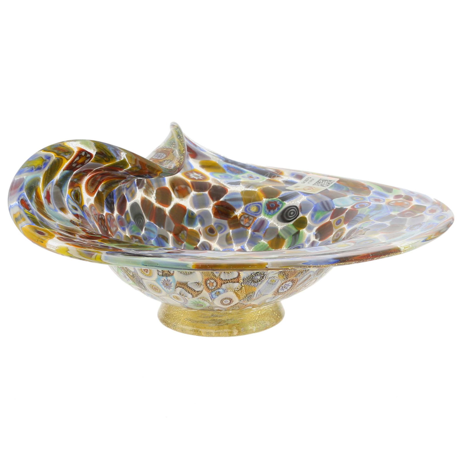 Murano Glass Millefiori Gold Centerpiece Bowl (1 of 7)