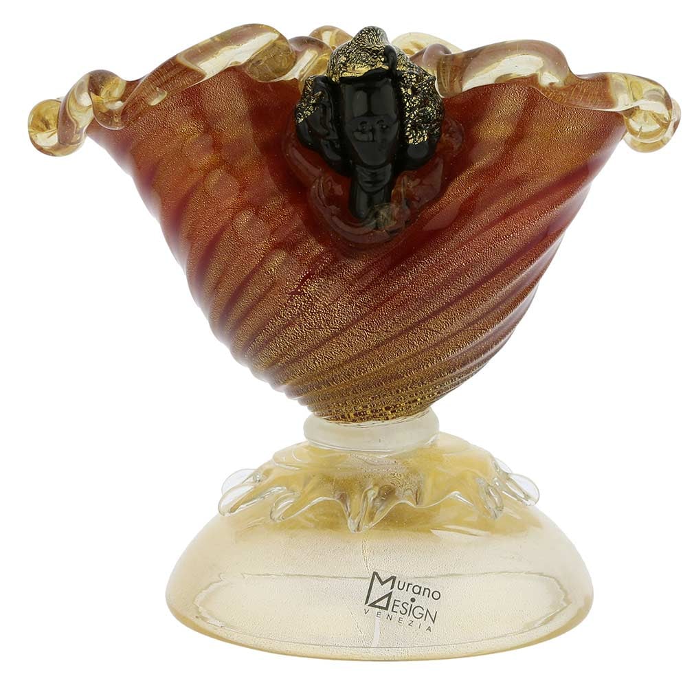 Murano Glass Venetian Moor Bowl Vase (1 of 10)