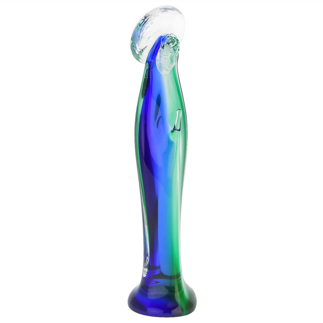 Murano Glass Madonna - Green Blue: This stunning Murano Glass Madonna is handmade by the famous glass artists from Venetian island of Murano, whose exceptional skill, creativity, and artistic heritage instantly set them apart from the 