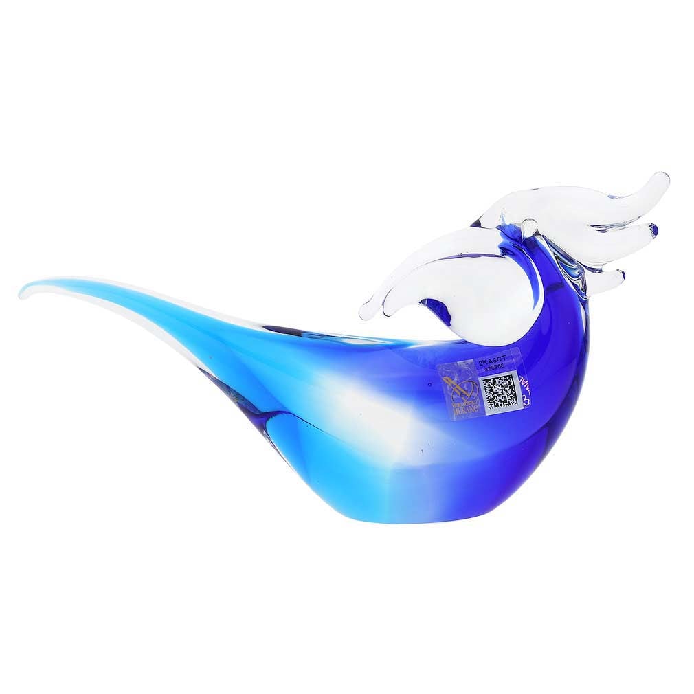 Murano Glass Toucan - Aqua Blue: This delightful Murano Glass Toucan sculpture handmade in one of Murano's old family workshops will make an elegant and cheerful accent in your home or office. Murano Island near Venice is a vibrant p