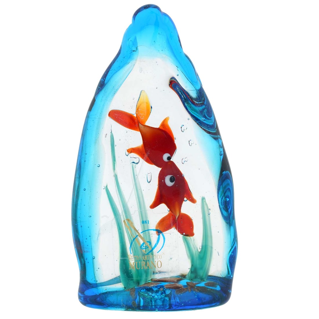 Murano Glass Aquarium With Two Tropical Fish - 4 inches: Murano Glass Aquariums have long been considered some of the finest Murano Glass pieces, highly valued by fans and collectors for their unique beauty, rarity, and fine workmanship. No-one outside of V