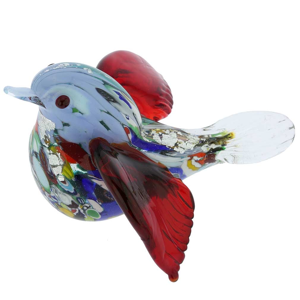 Murano Glass Exotic Bird - Multicolor: Surprise yourself with a gorgeous splash of colors and elegant beauty of this cute Murano Glass Exotic Bird. A fine gift for any occasion that will light up the mood in any room of a house or an offic