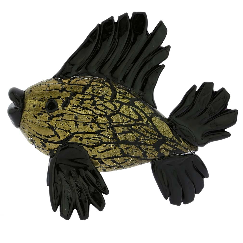 Murano Glass Black Tropical Fish: Sea creatures have always mesmerized humans with their beautiful colors, special mystique, and unique looks. The glass artisans of Venice, Italy living on Murano island are closely tied to the sea and