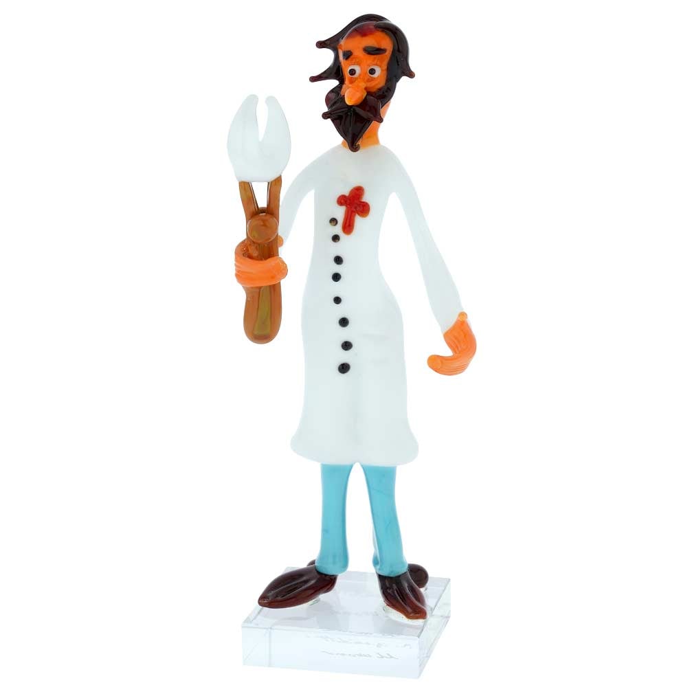 Murano Glass Dentist: Murano Glass masters for years have been famous as talented artists who watch everyday life and skillfully recreate it in glass, often with originality and humor. This meticulously crafted Murano Glas