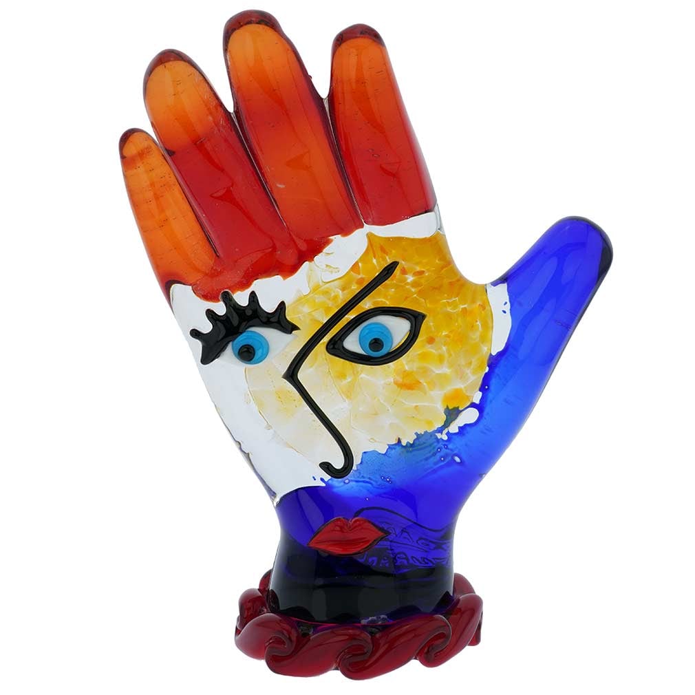 Murano Glass Picasso Hand: Murano Glass art gets an unexpected contemporary twist in this unique Picasso Hand sculpture. In a tribute to the most famous and revolutionary artist of the 20th century, Pablo Picasso, the inventive