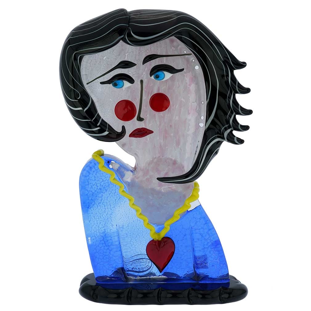 Murano Glass Picasso Head Of A Woman With Black Hair: Murano Glass is a form of art, which draws inspiration from the important artistic trends of the past and present. Inspired by the art and legacy of the innovative artist of the 20th century, Pablo Pi